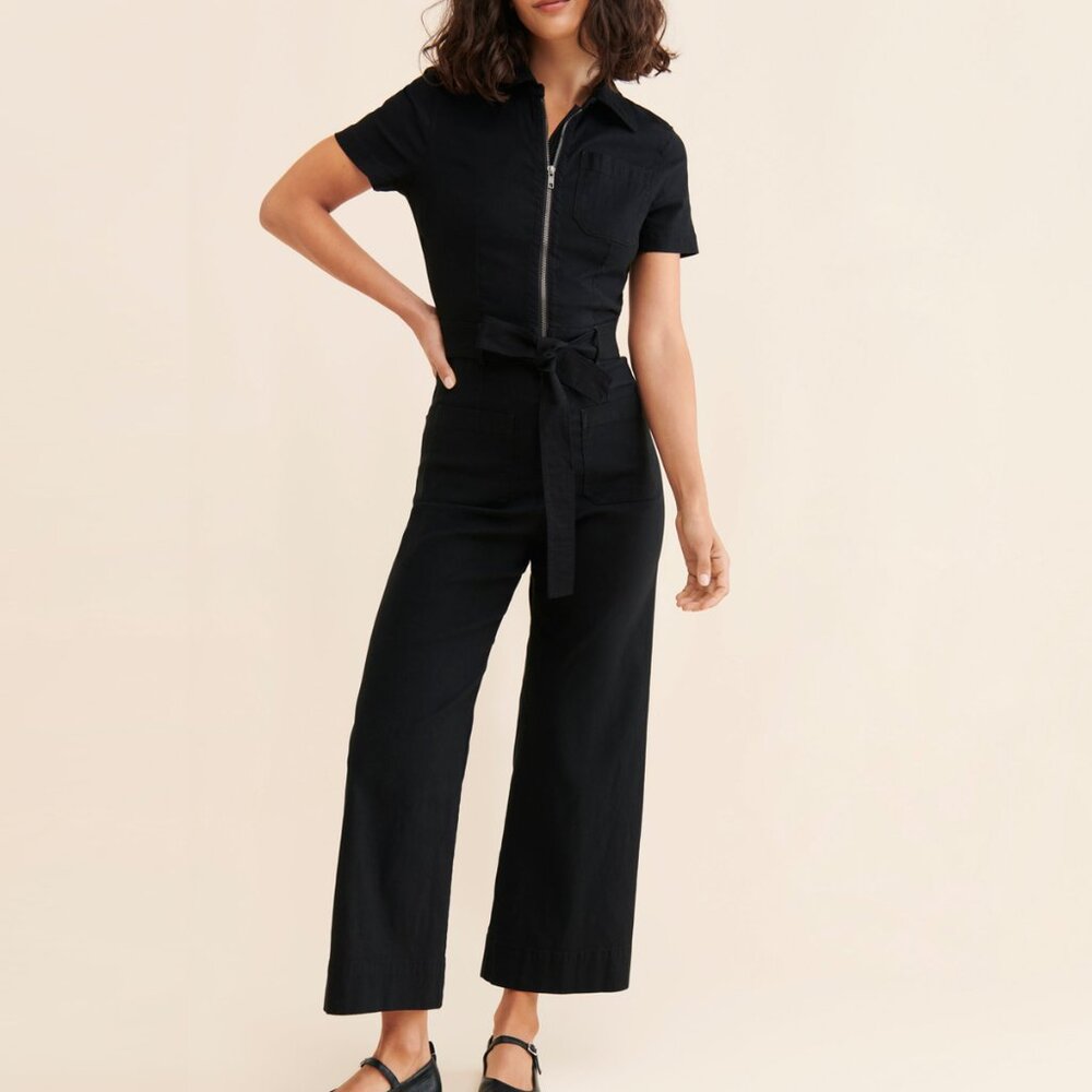 Anthropologie Maeve Colette Weekend Jumpsuit | Black | Size 16
